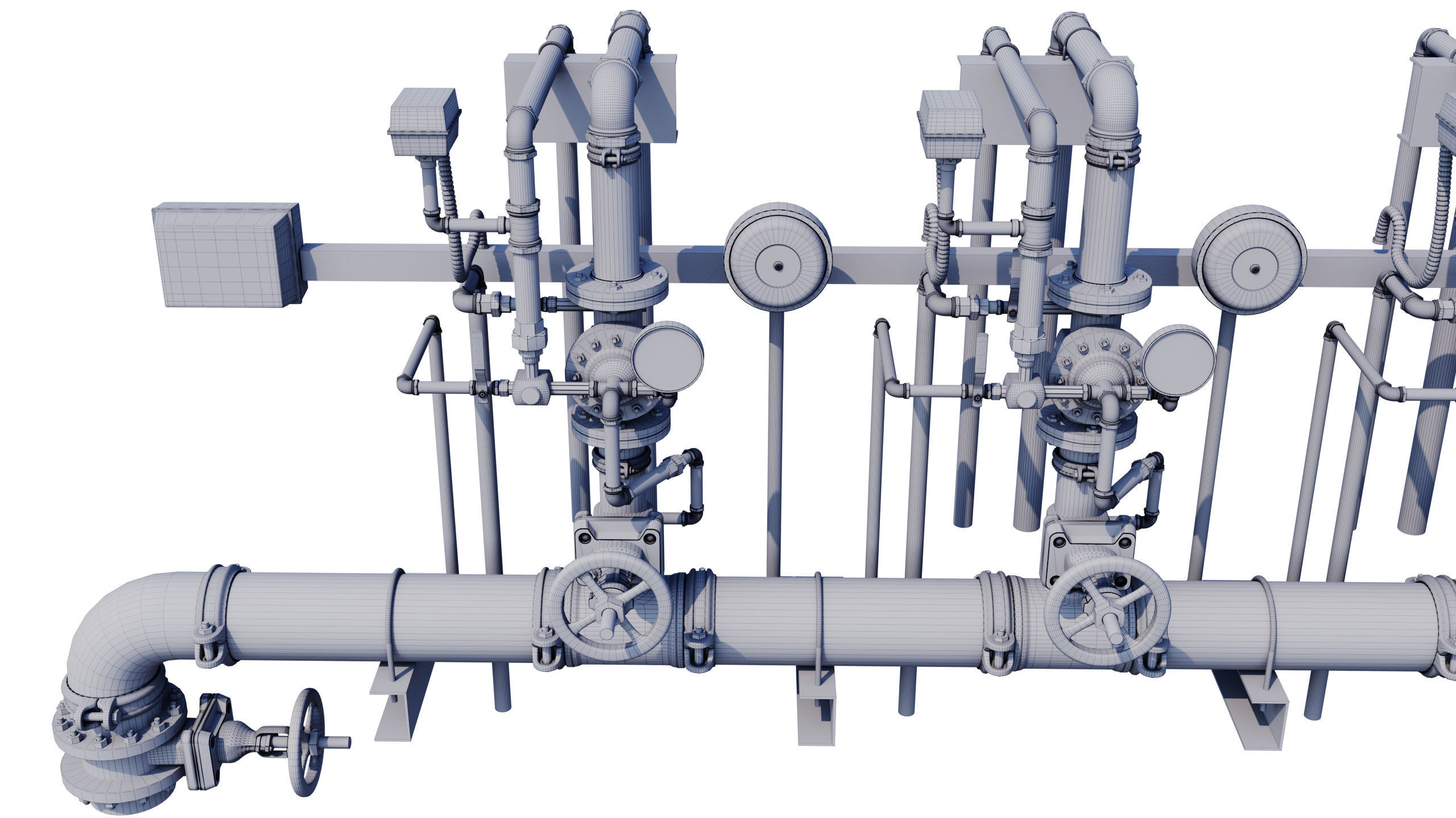 Industrial Pipes 3D model_6