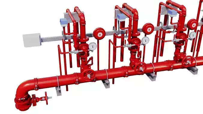 Industrial Pipes 3D model