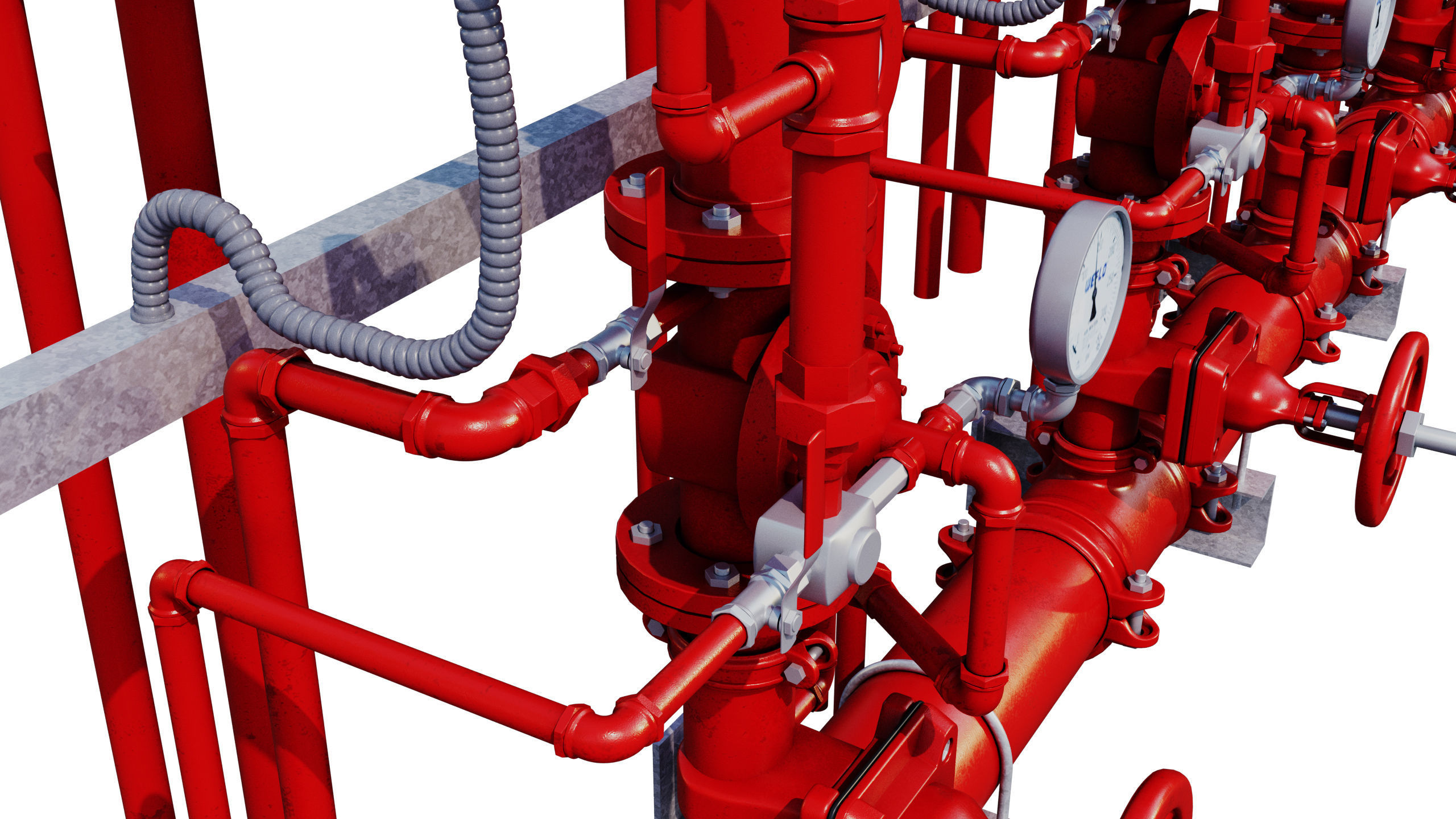 Industrial Pipes 3D model_4