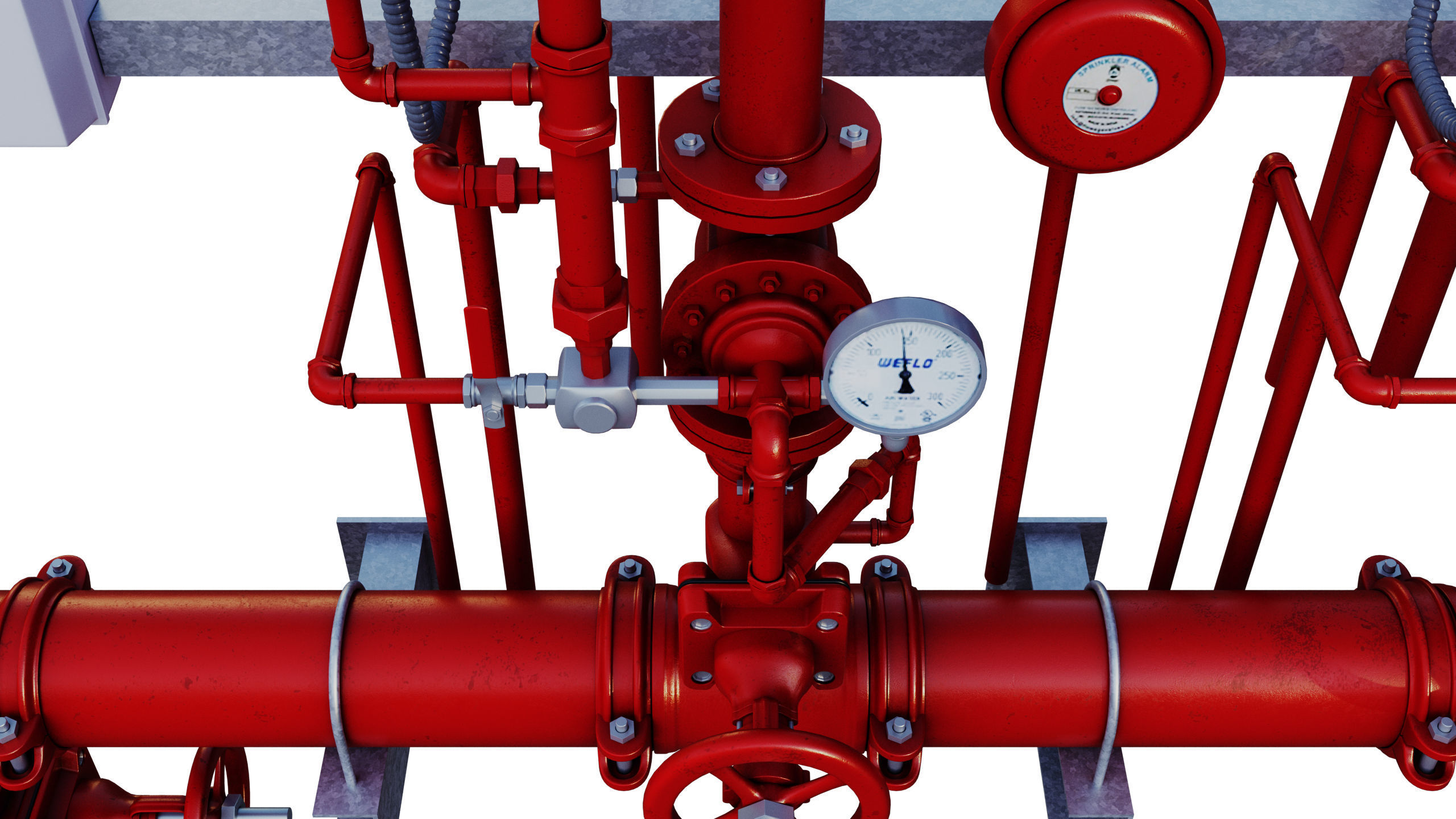 Industrial Pipes 3D model_3