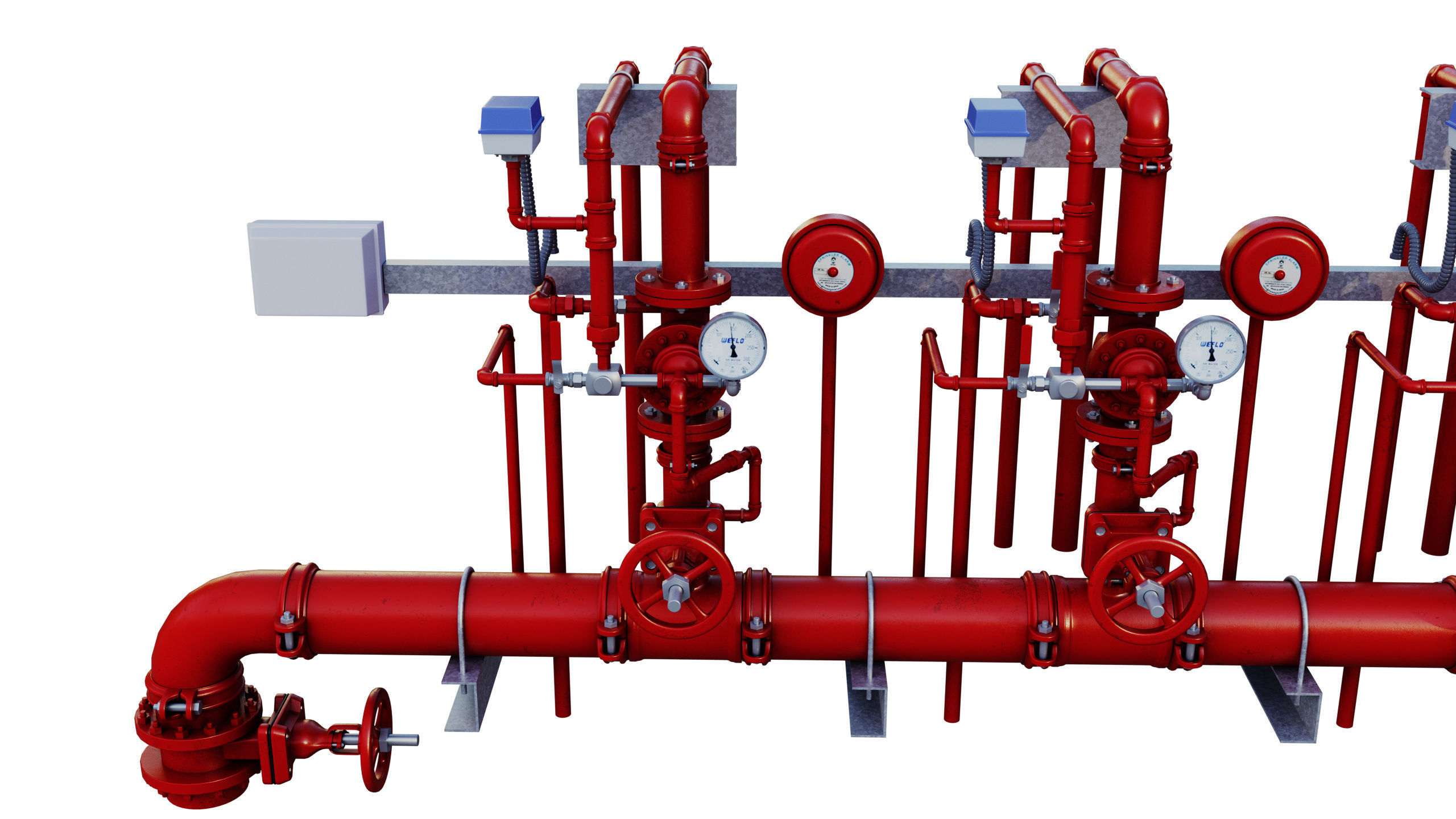 Industrial Pipes 3D model_5