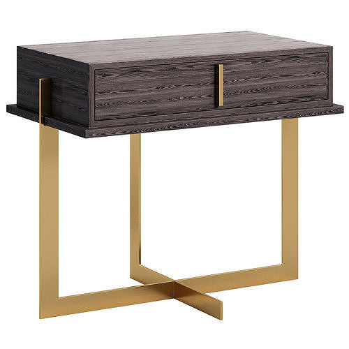 Archivolto Steel Bedside Table Black by LIANG  EIMIL 3D model