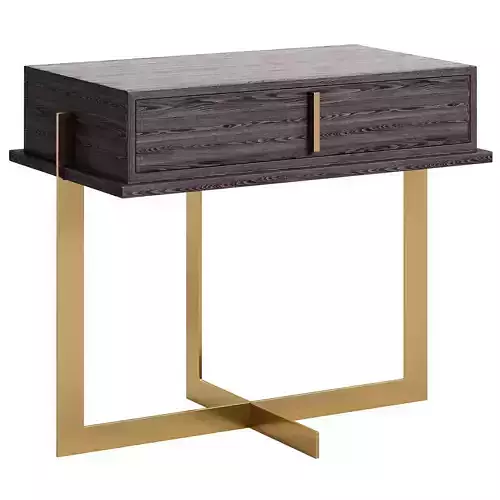 Archivolto Steel Bedside Table Black by LIANG  EIMIL