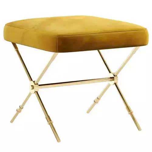  Rider Velvet X Bench Gold Chair By Luxdeco