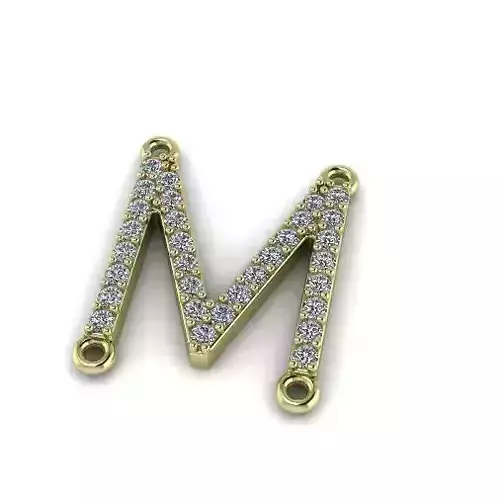 Pendant letter M Model 4172