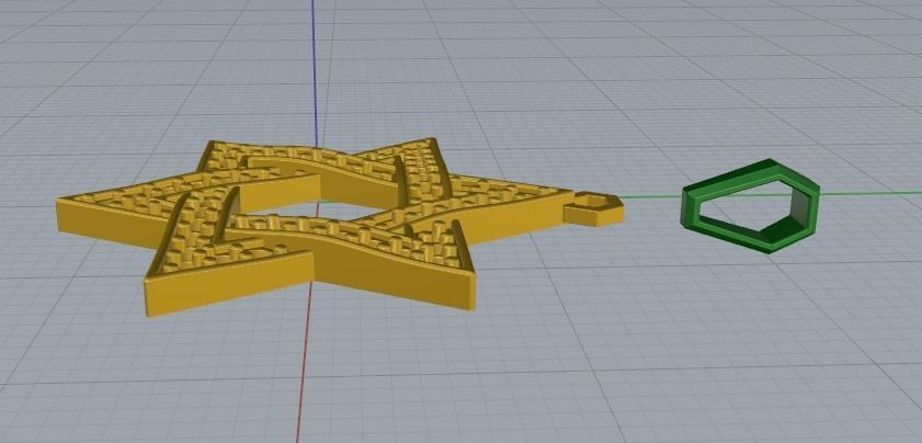 Star of David pendant Model 4168 3D print model_3