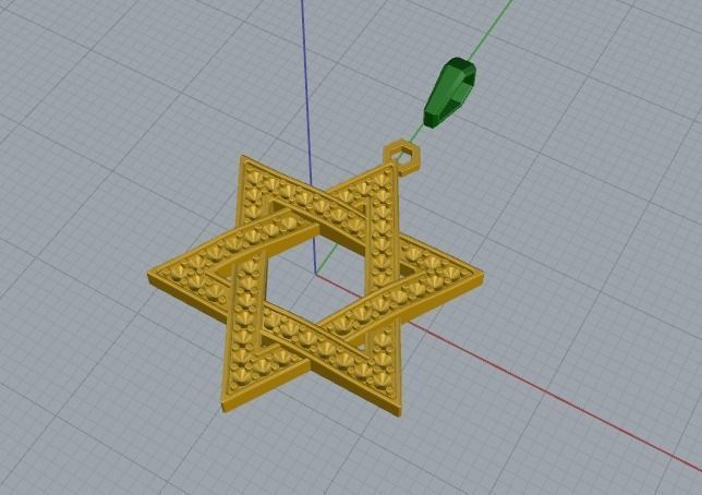 Star of David pendant Model 4168 3D print model_2
