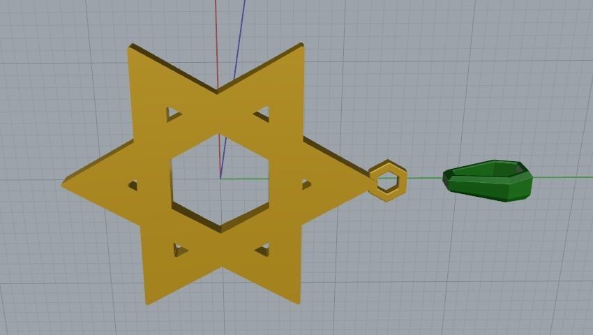 Star of David pendant Model 4168 3D print model_4