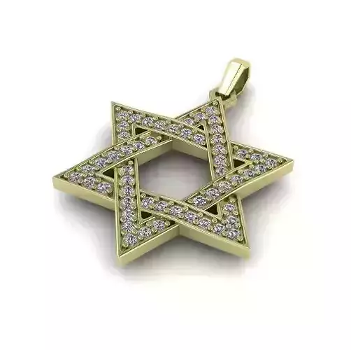 Star of David pendant Model 4168 3D print model