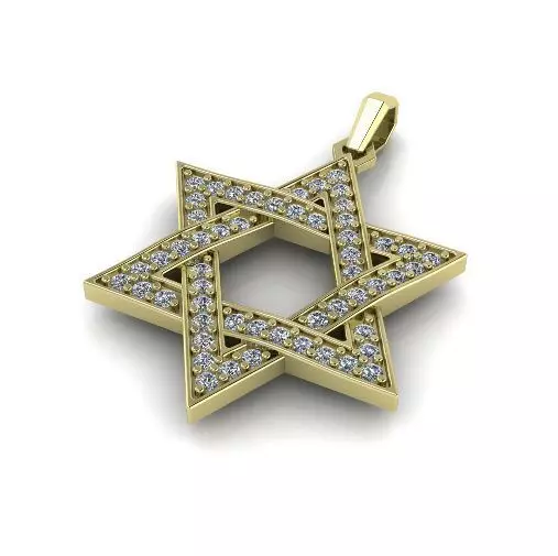 Star of David pendant Model 4168 3D print model_0