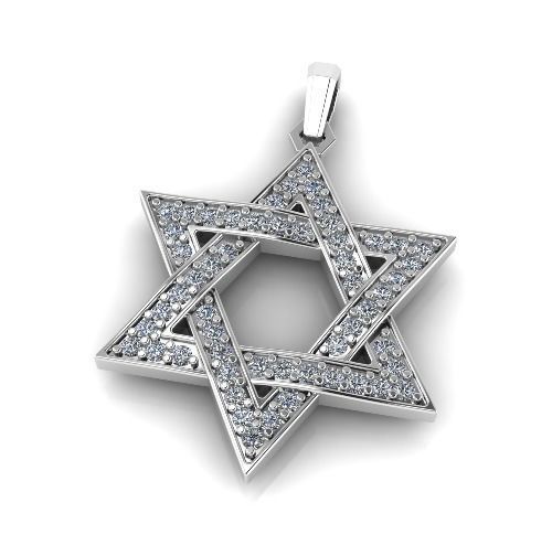 Star of David pendant Model 4168 3D print model_1