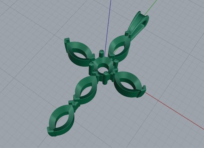 Pendant cross Model 4163 3D print model_2