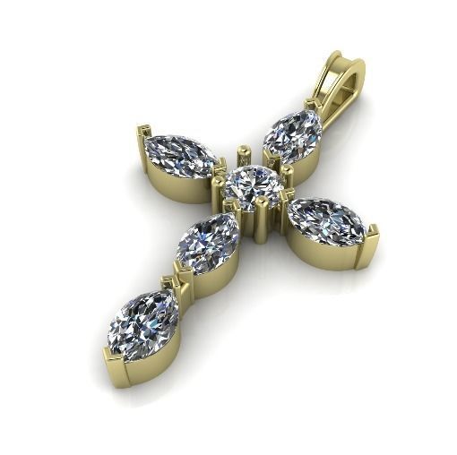 Pendant cross Model 4163 3D print model_1