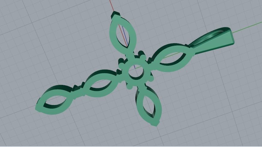 Pendant cross Model 4163 3D print model_4