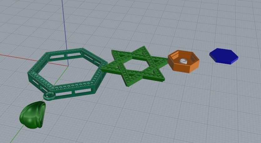 Star of David pendant Model 4152 3D print model_5