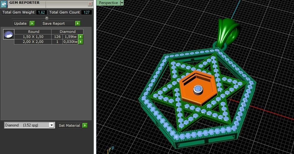 Star of David pendant Model 4152 3D print model_9