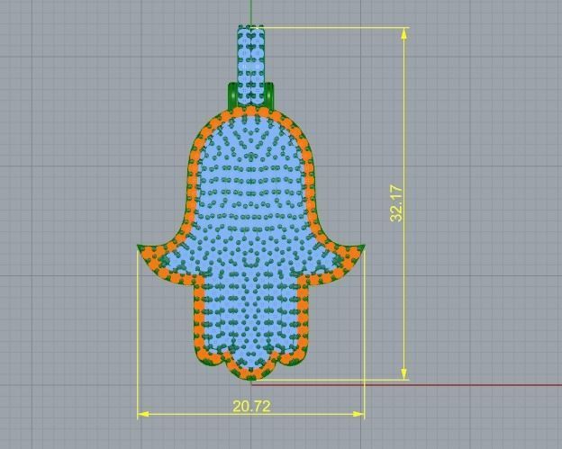 Hamsa pendant Model 4148 3D print model_5