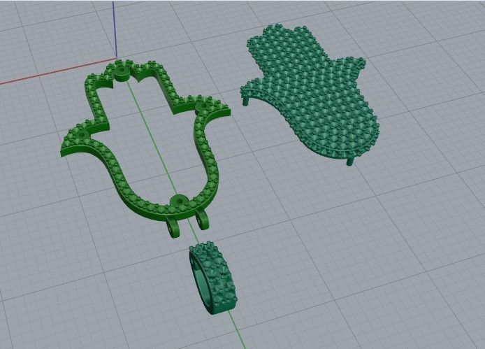 Hamsa pendant Model 4148 3D print model_4