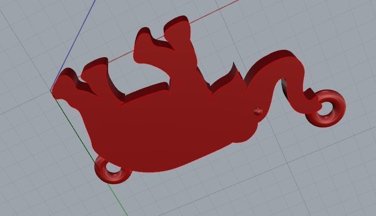 Elephant pendant Model 4144 3D print model_4