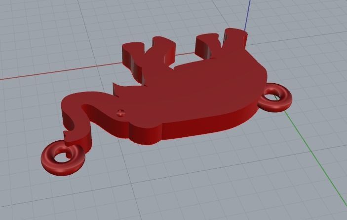 Elephant pendant Model 4144 3D print model_5