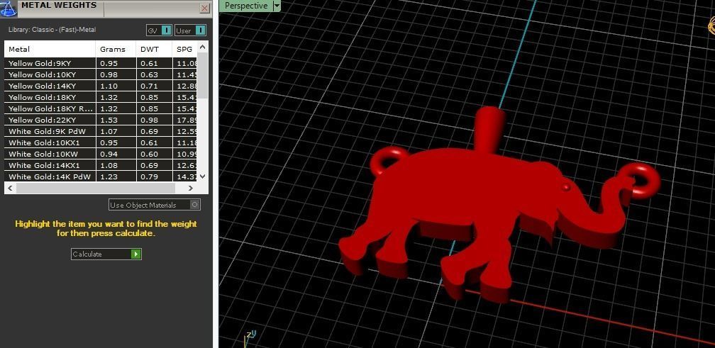 Elephant pendant Model 4144 3D print model_8