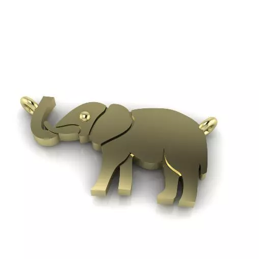 Elephant pendant Model 4141 3D print model_0