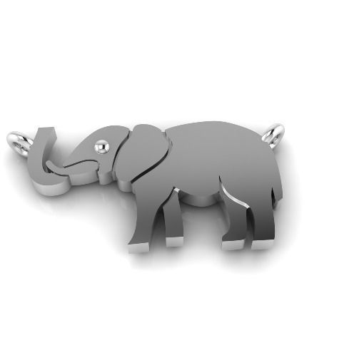 Elephant pendant Model 4141 3D print model_1