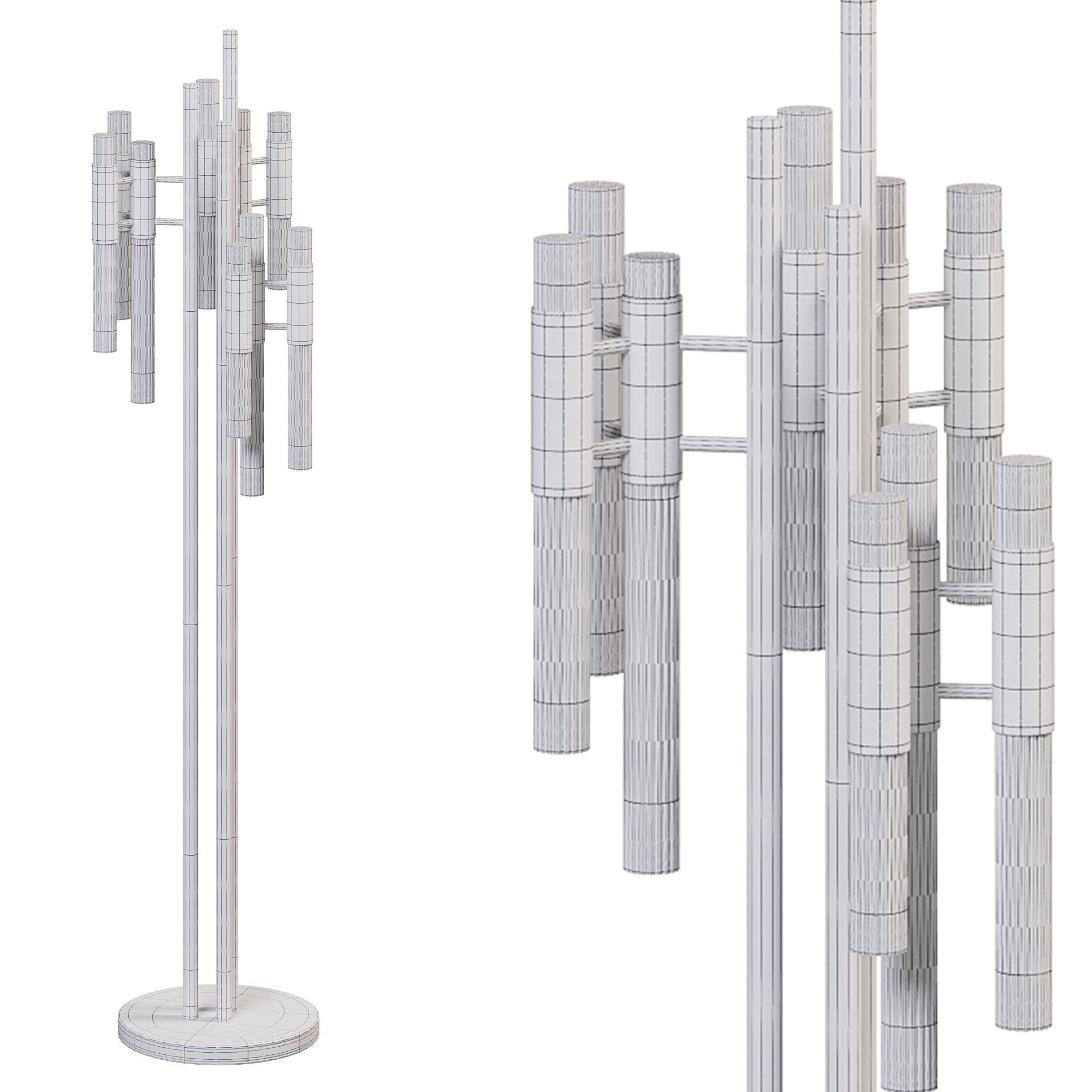 waterfall floor lamp by luxdeco 3D model_2