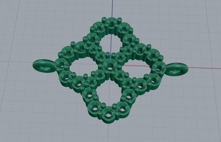 Pendant flower Model 4137 3D print model_2