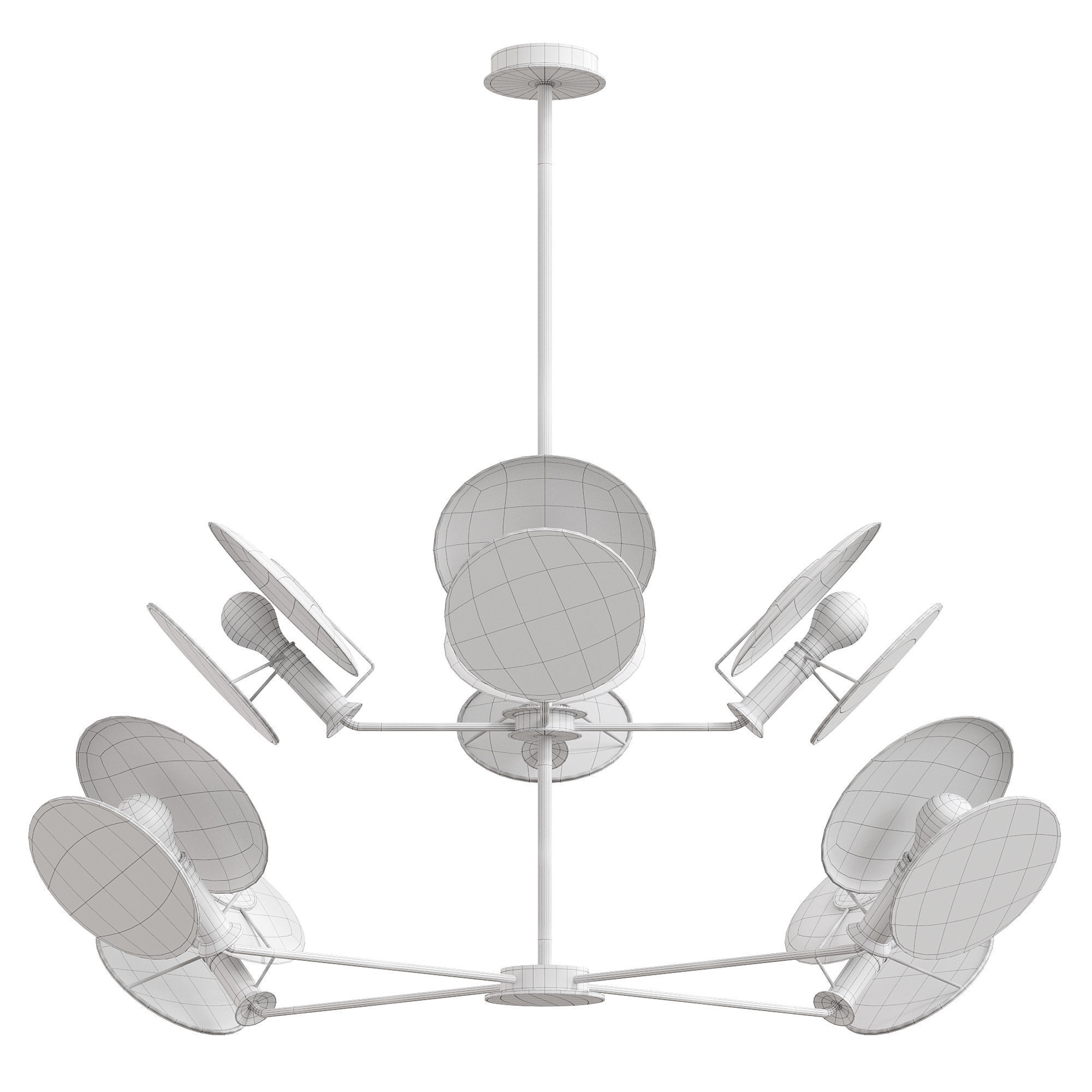 Antique Brass Osiris Chandelier by Luxdeco 3D model_2