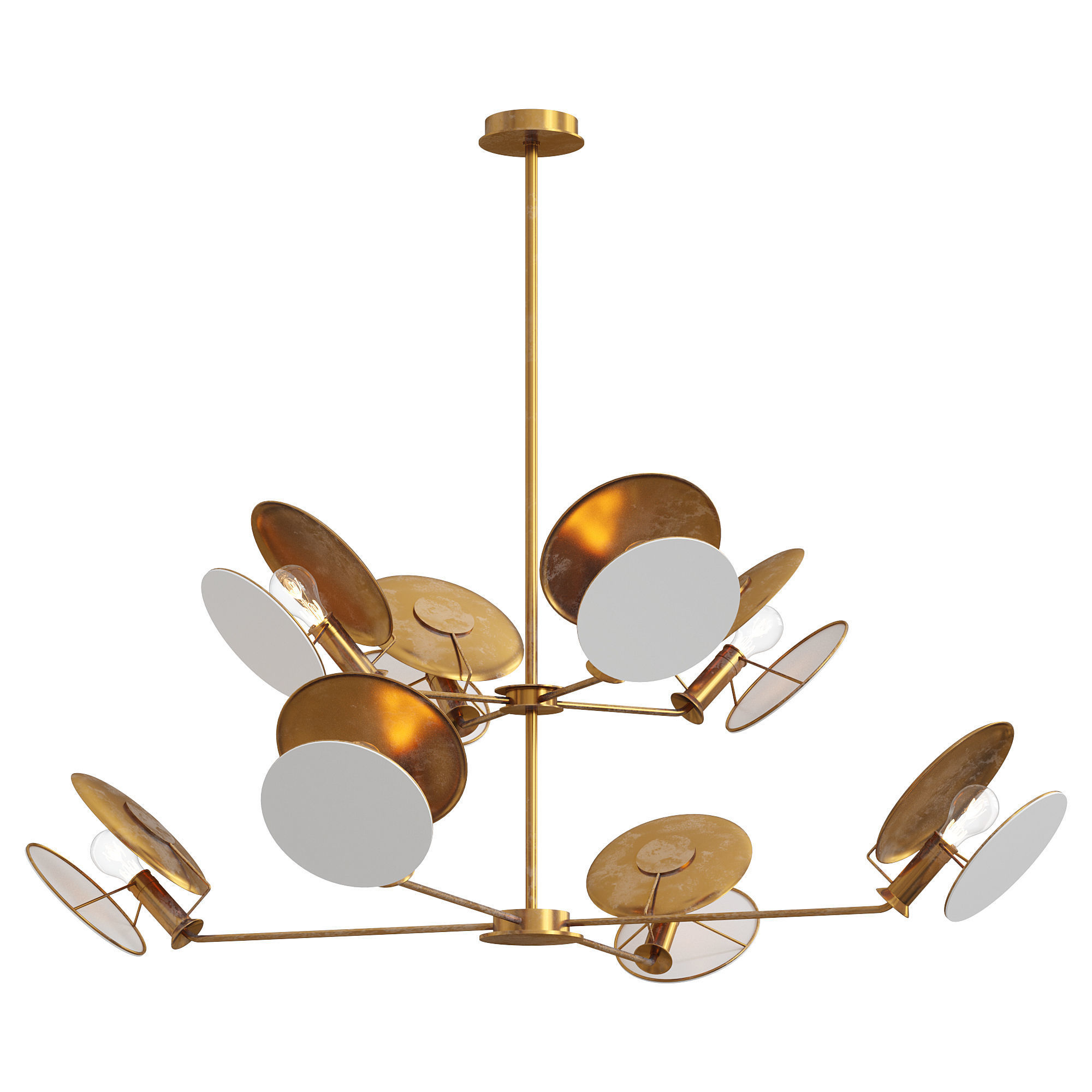 Antique Brass Osiris Chandelier by Luxdeco 3D model_1