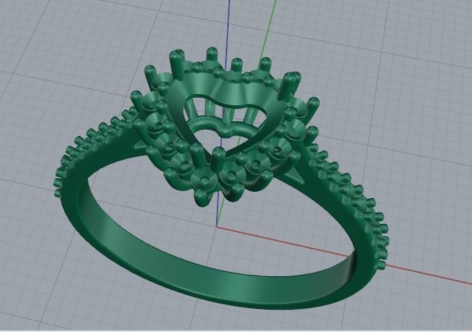 Heart ring Model 4132 3D print model_2