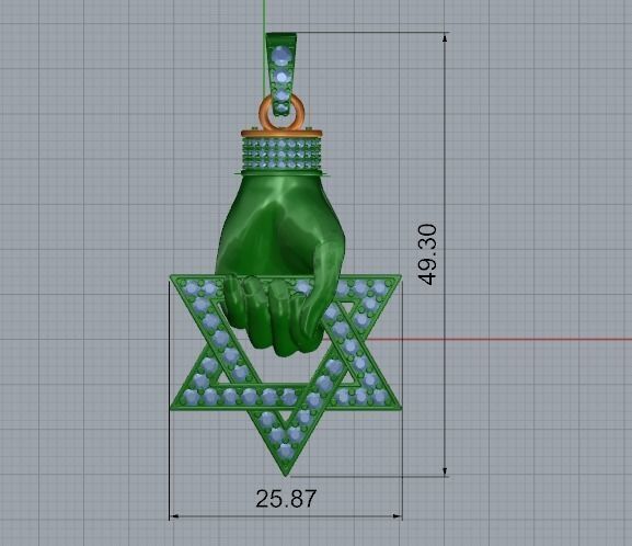Star of David pendant Model 4131 3D print model_5