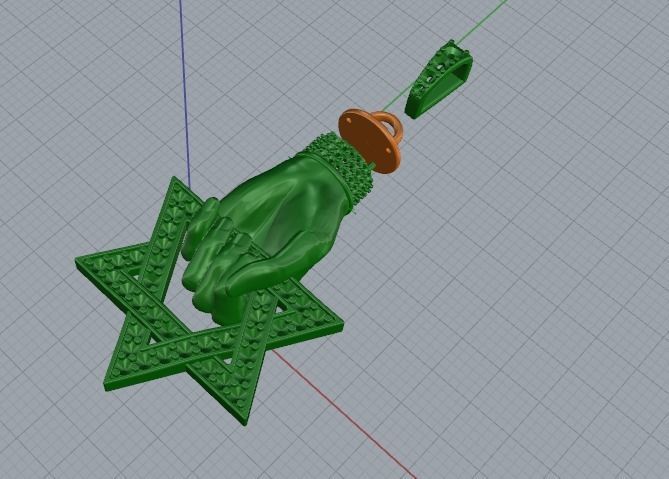 Star of David pendant Model 4131 3D print model_2