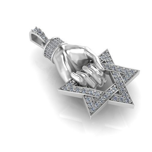 Star of David pendant Model 4131 3D print model_1