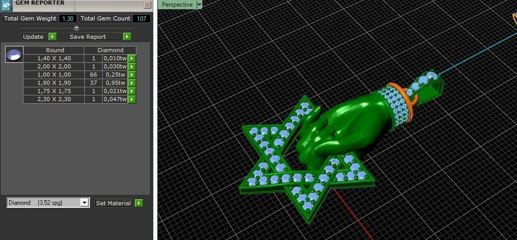 Star of David pendant Model 4131 3D print model_8