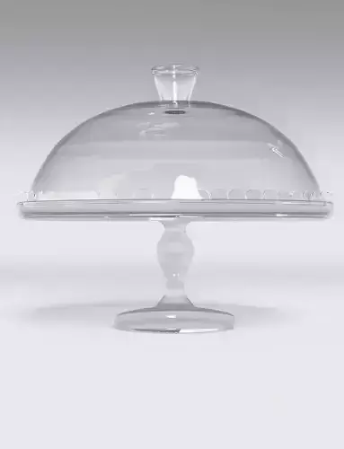 Glass Footed Cake Serving Plate 3D model