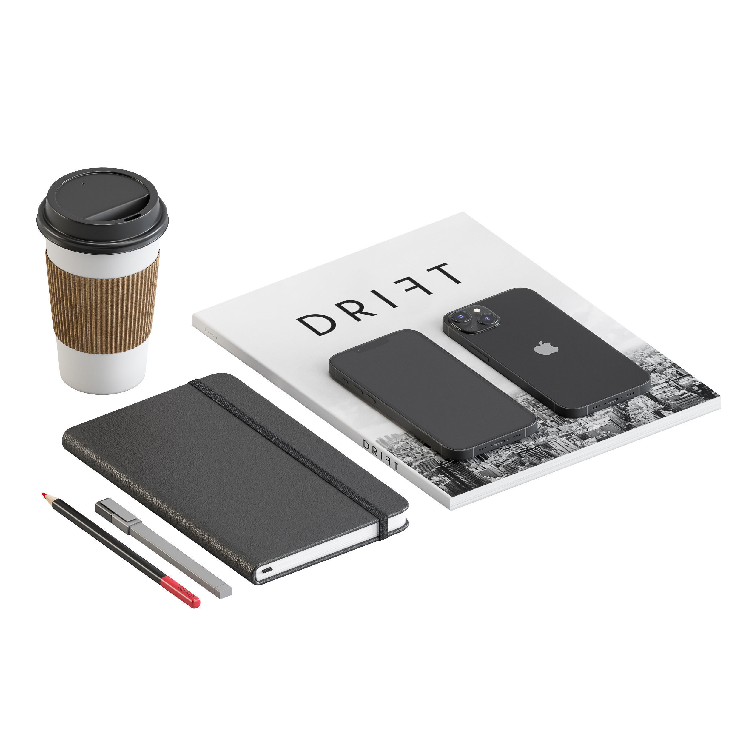 Workplace Set 1 3D model_4