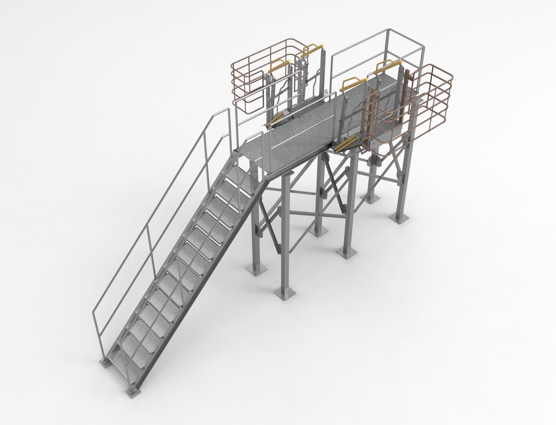 Folding Stairs from a tanker 2 3D print model_3