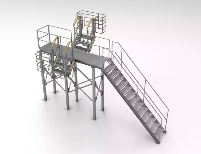 Folding Stairs from a tanker 2 3D print model