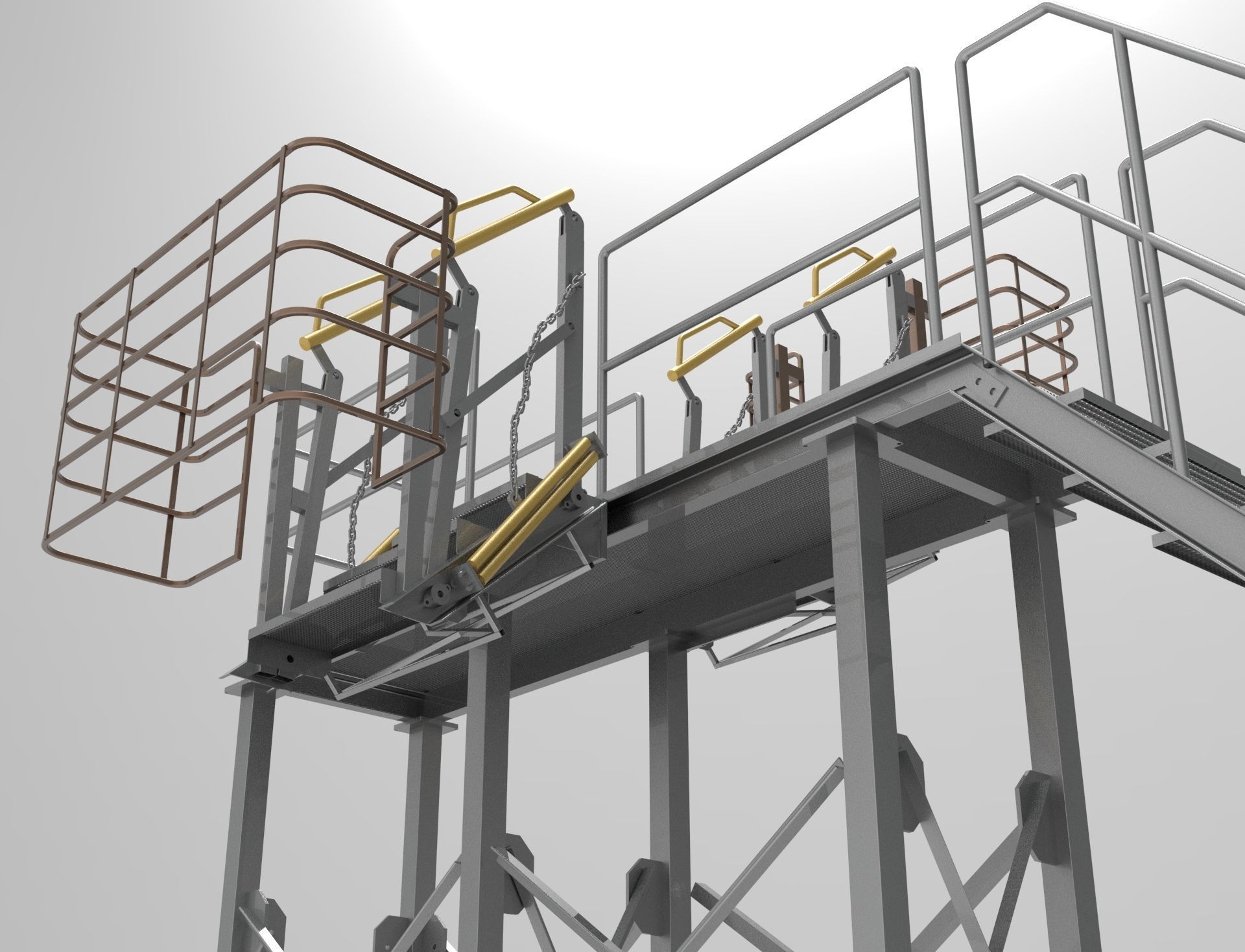Folding Stairs from a tanker 2 3D print model_7