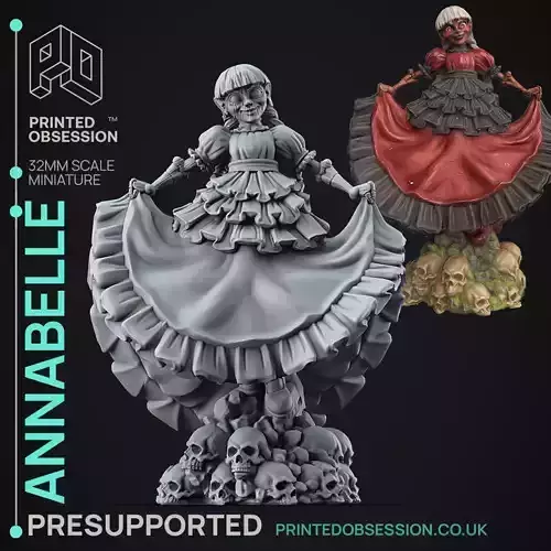 Anabelle - 3D Printable TTRPG - PRESUPPORTED - 32mm Scale