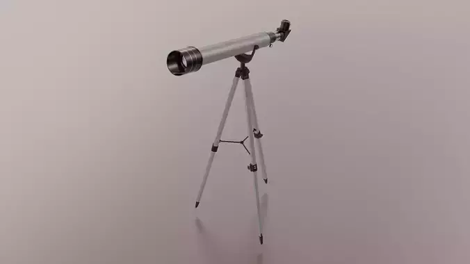 Modern Astronomy Telescope on Tripod