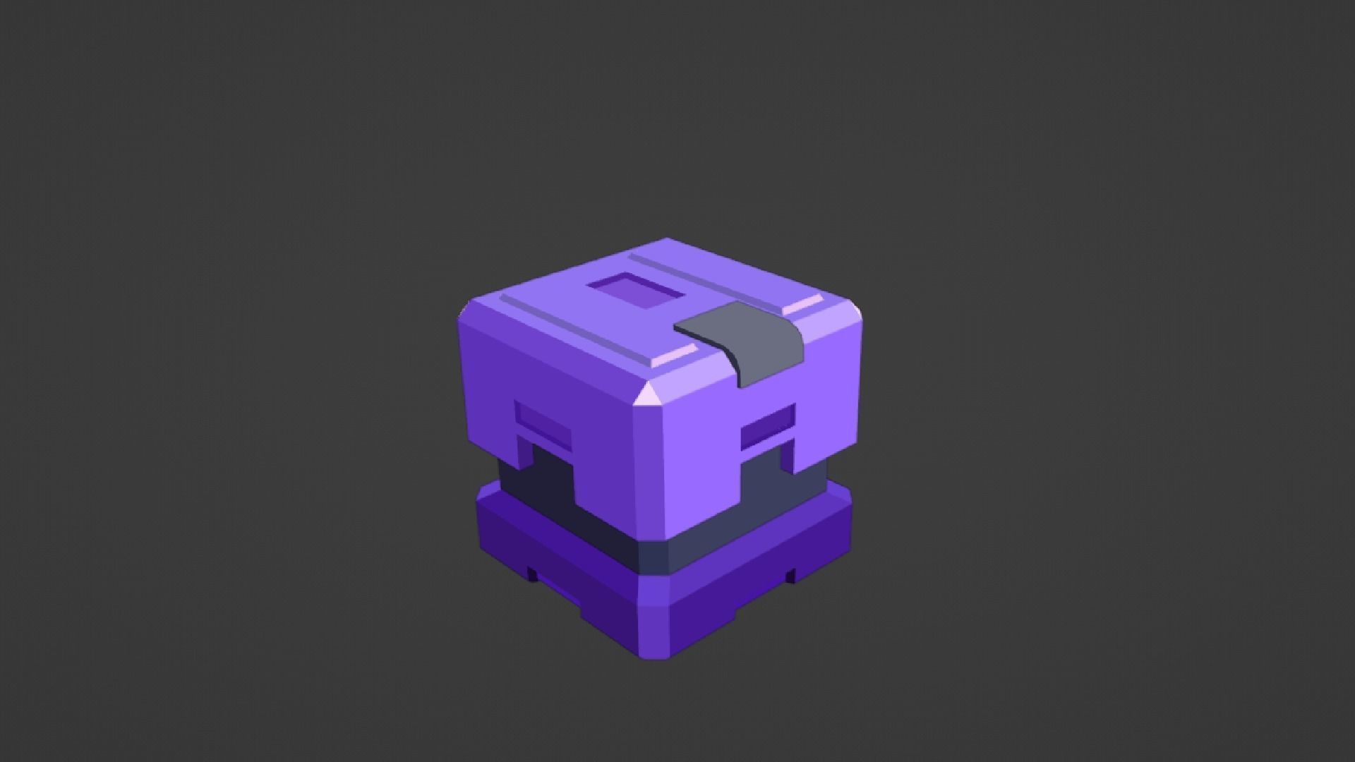 box chest lowpolly Low-poly 3D model_1