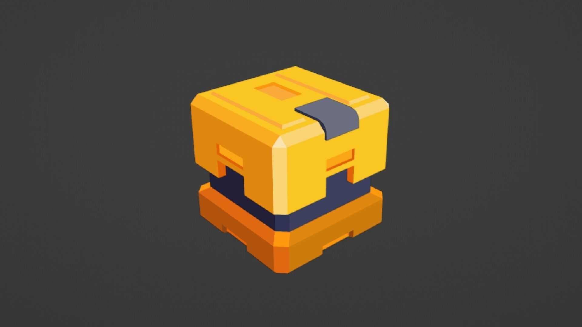 box chest lowpolly Low-poly 3D model_3