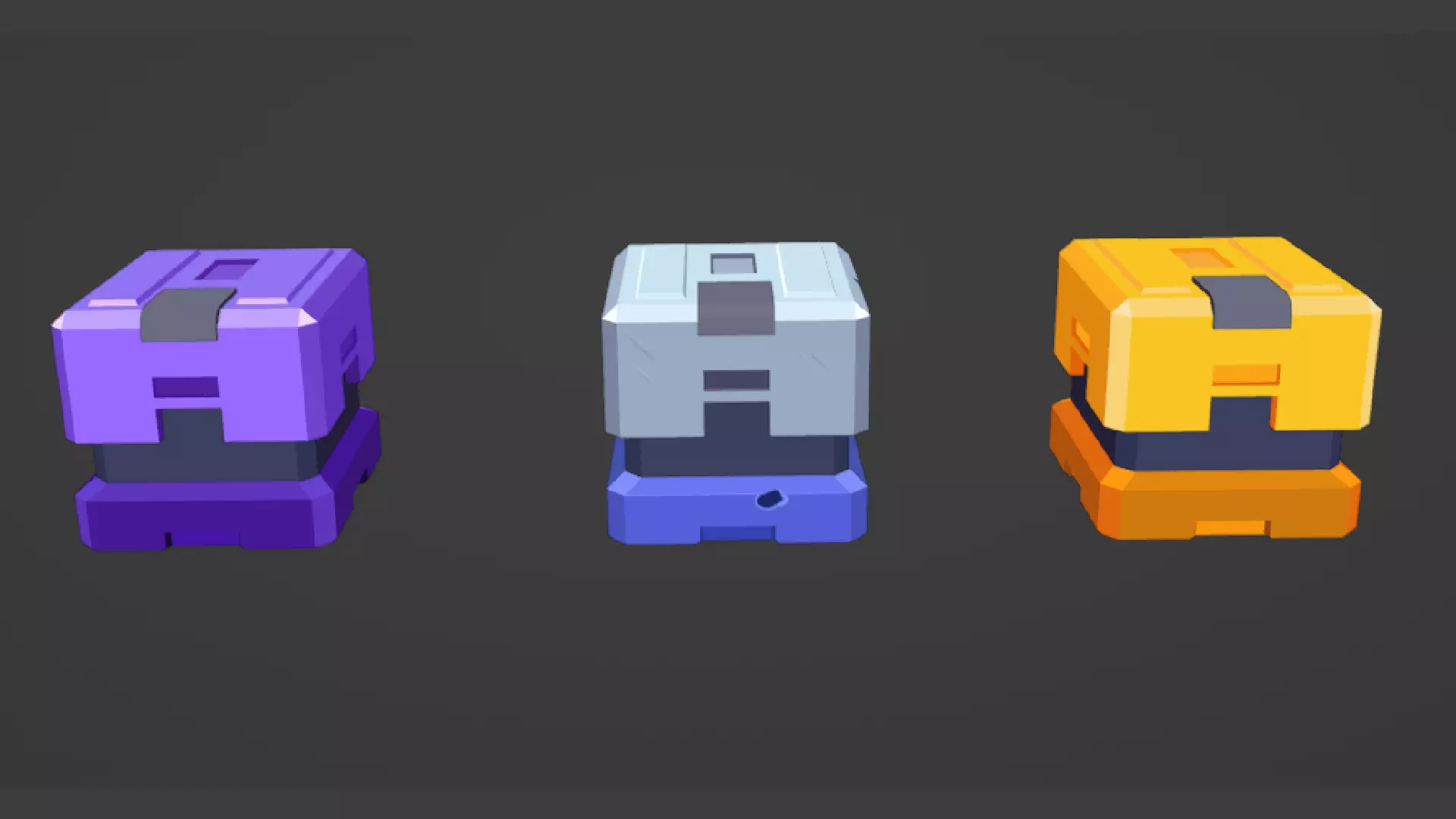 box chest lowpolly Low-poly 3D model_0