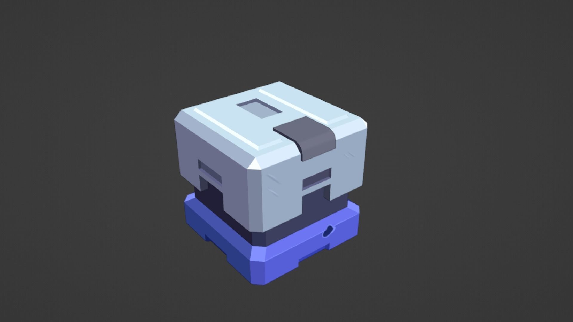 box chest lowpolly Low-poly 3D model_2