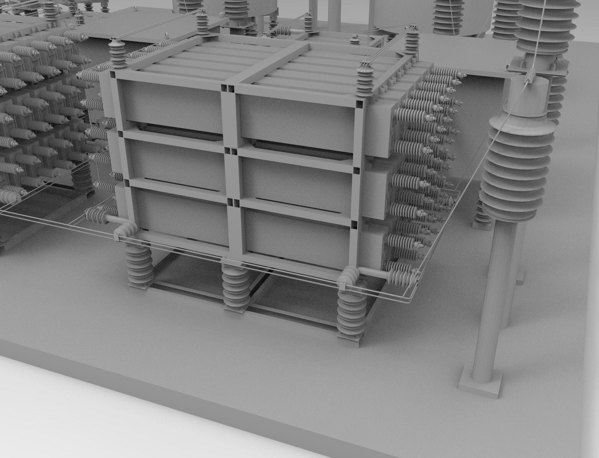 Capacitor Bank Layout 3D print model_4