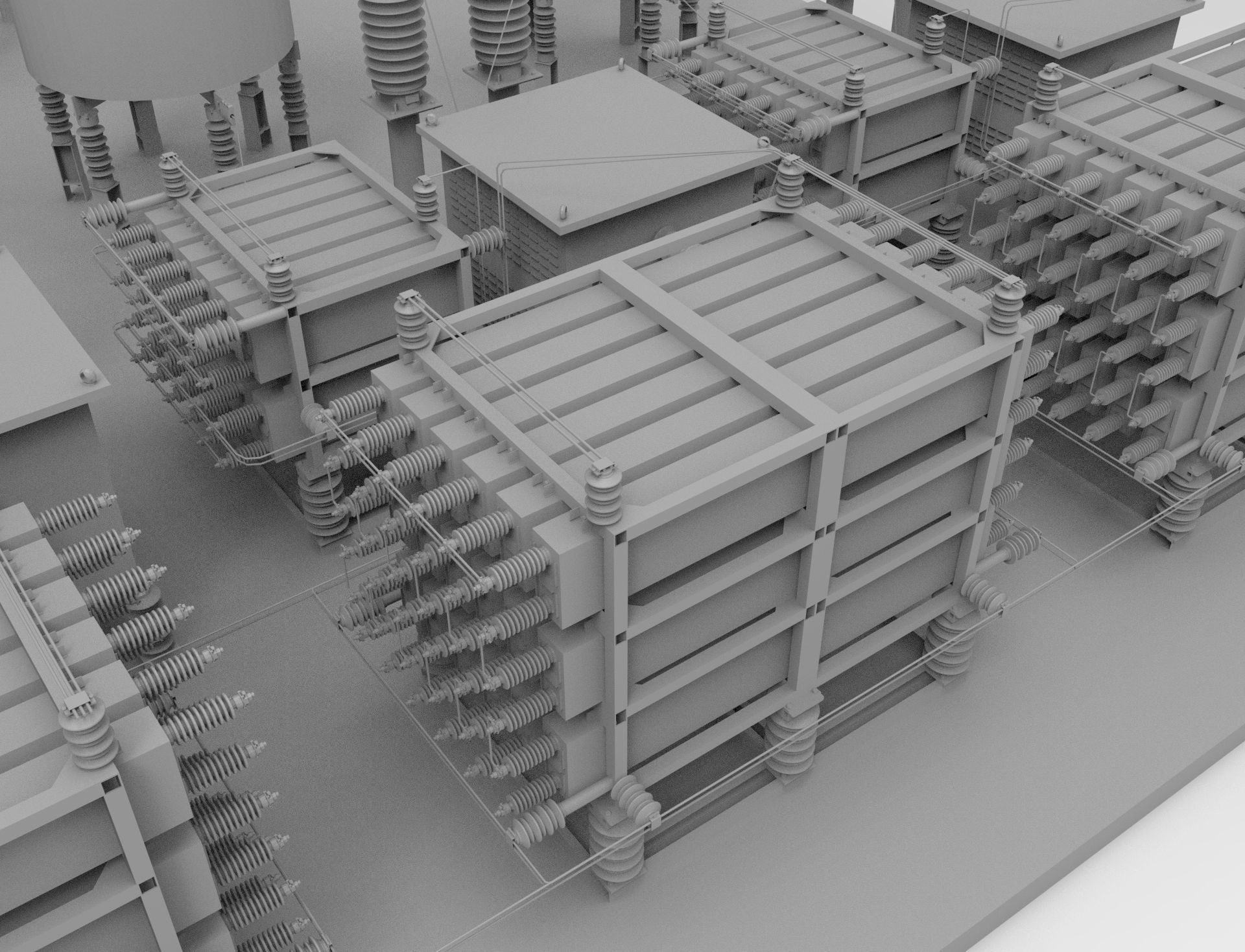Capacitor Bank Layout 3D print model_5