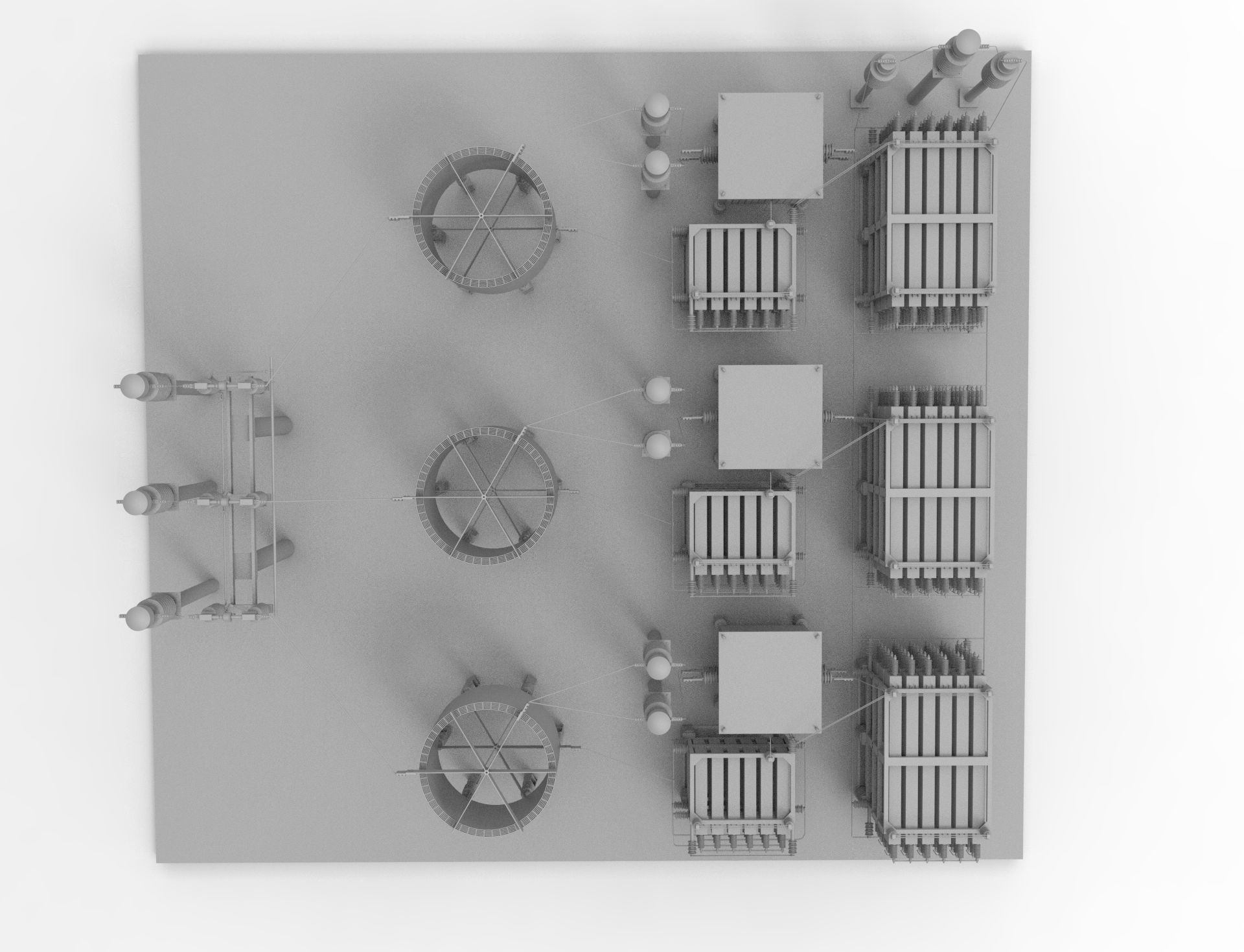 Capacitor Bank Layout 3D print model_6